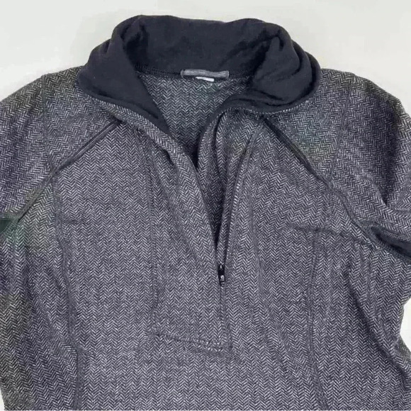 Lululemon think fast herringbone pullover 1/4 zip top sz 4. Athletic athleisure - Picture 10 of 12